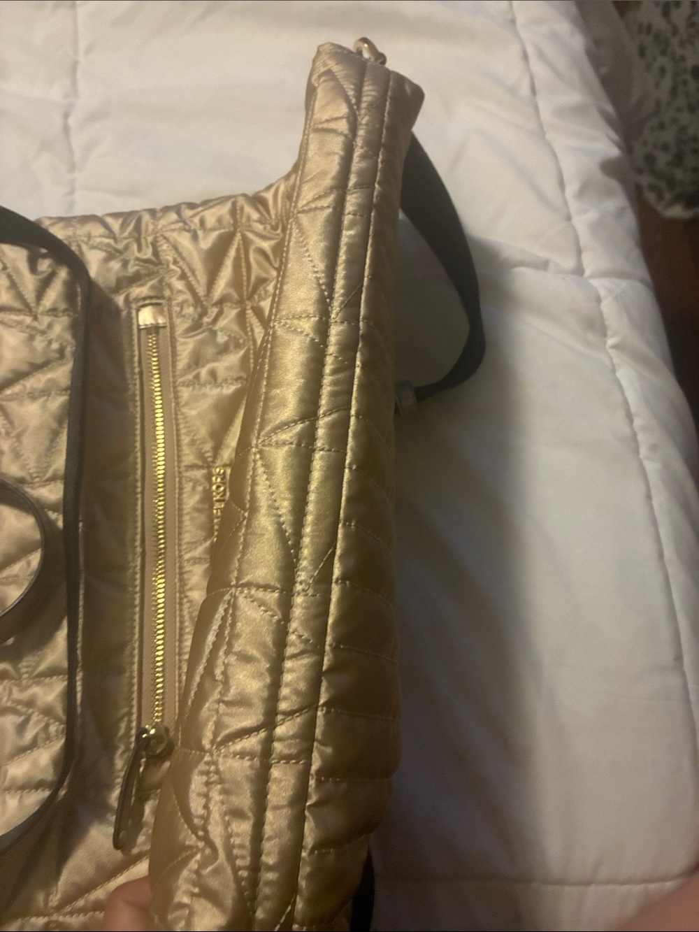 Michael Kors Quilted Metallic Gold Tote - Picture 11 of 12